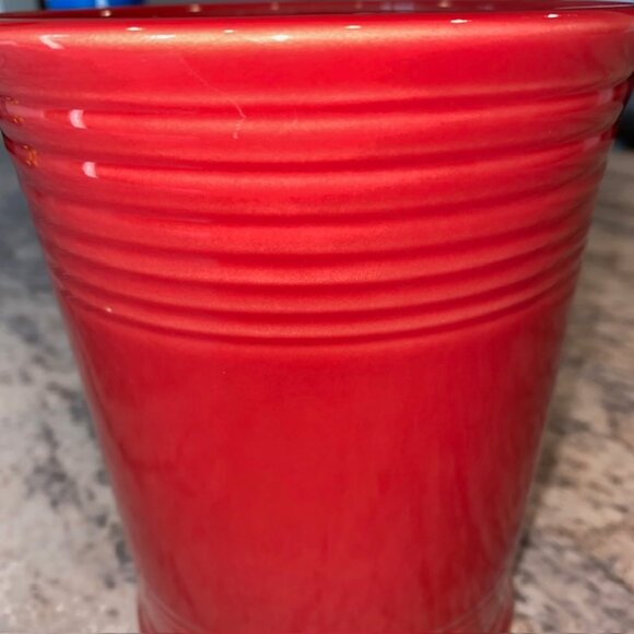 Fiestaware Utensil/Tool Crock in Scarlet - Picture 5 of 7